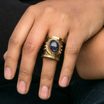  Lapis brass, copper, stainless steel  Ring Intergalactical Abiss Yakubu Design 1