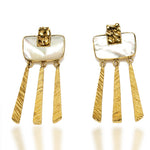 Shell Brass Earing | Luxe | Yakubu Design 2