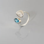 Blue topaz  Silver Bracelet Blue topaz  Silver Earing Blue topaz Silver Set 13| Yakubu Design Image 4
