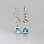 Blue topaz  Silver Bracelet Blue topaz  Silver Earing Blue topaz Silver Set 13| Yakubu Design Image 3
