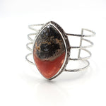 Rodhochrosite Silver Necklace|Rodhochrosite Silver Bracelet|Set image 6