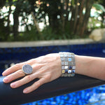 Color Block Cuff | Silver Bracelet | Yakubu Design | Image 5