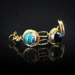 Candy Agate 18k Gold-Plated Bracelet |Lake Stone Agate, 18k Gold-Plated Necklace | Yakubu Design | Image 4