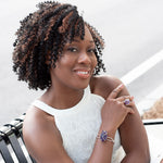Amethyst 18k gold-plated Bracelet | Amethyst 18k gold-plated Ring | Yakubu Design | Set image 1
