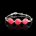 Pink Promises Set | Howlite, Silver Necklace | Howlite, Silver Bracelet | Howlite, Silver Bracelet Ring | Image 6