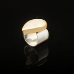 White Howlite 18k Gold-Plated Brass Bracelet | Moon Stone 18k Gold-Plated Necklace | Moon stone Gold-Plated Silver Ring | Yakubu Design | Image 6