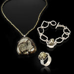 Flawless Fossil Set |Pyrite fossil Necklace|Pyrite fossilBracelet|Pyrite fossil Ring|Set|Yakubu Design Image 2