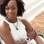Lapis Lazuli Bracelet |Silver Iolite Necklace Silver| Lapis Lazuli Silver Ring| Set|Image 1