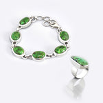  Gaspeite Stone Silver Bracelet | Turquoise Stone Silver Ring | Yakubu Design | Image 1