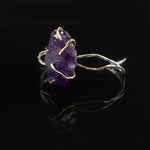 Amethyst 18k gold-plated Bracelet | Amethyst 18k gold-plated Ring | Yakubu Design | Set image 3